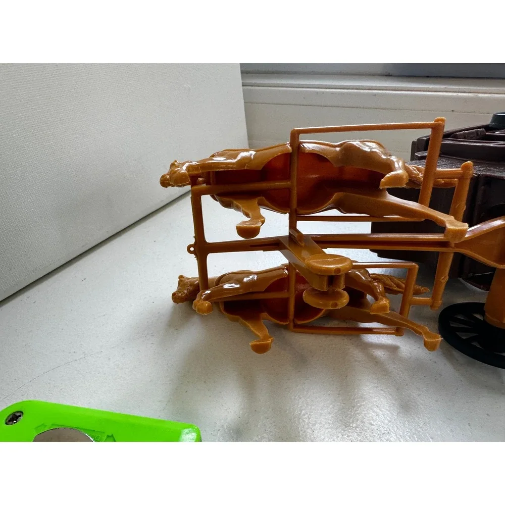 Vintage Processed Plastic Co Stagecoach Toy 7665 Western Horse Carriage USA Made